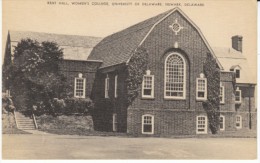 Newark Delaware, Kent Hall Women's College University Of Delaware, C1920s/30s Vintage Postcard - Other & Unclassified