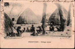 ! Old Postcard, Alte Ansichtskarte, Cpa Freetown, Village, Afrique, Africa, Afrika, Sierra Leone, Black People - Sierra Leona