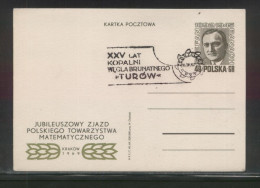 POLAND 1972 25TH ANNIV OF TUROW LIGNITE (BROWN COAL) MINE COMM CANCEL ON PC MINING MINER - Cartas & Documentos