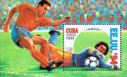 G)1994 CARIBE, MATCH-SOCCER PLAYERS-BALL-STADIUM AUDIENCE, USA 94, S/S, MNH - Cartas & Documentos