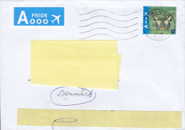 Belgium A Prior Airmail Par Avion Label Deluxe ANTWERPEN 2014 Cover Lettre To Denmark Schmetterling Butterfly Papillon - Lettres & Documents