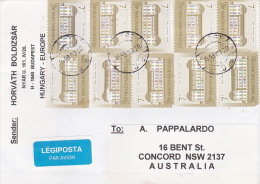 Hungary 1998 Registered Cover To Australia - Used Stamps