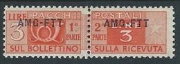 1949-53 TRIESTE A PACCHI POSTALI 3 LIRE MH * - ED072-7 - Paketmarken/Konzessionen
