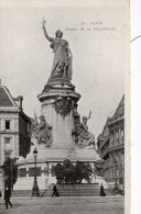 Paris 75 La Statue De La République Cachet Ambulant Du  26/8/1904  De Montargis A Paris - Statues