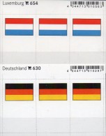 2x3 In Farbe Flaggen-Sticker BRD+Luxembourg 7€ Kennzeichnung An Alben Karte Sammlungen LINDNER 654+630 Flags Germany Lux - Livres