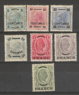 Crête - Timbres Autriche- Surchargé Franc Série1/7 - Used Stamps