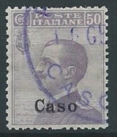 1912 EGEO CASO USATO EFFIGIE 50 CENT - ED202 - Aegean (Caso)