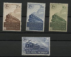 FRANCE, LOCOMOTIVES, 4 RAILWAYSTAMPS 1941 NH - Ungebraucht