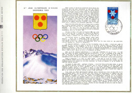 Feuillet Tirage Limité CEF Xes Jeux Olympiques D'hiver Grenoble 1968 - Winter 1968: Grenoble