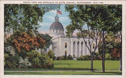 South View And Entrance To State Capitol Montgomery Alabama - Montgomery