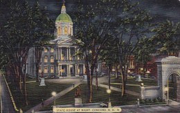 State House At Night Concord New Hampshire 1942 - Concord