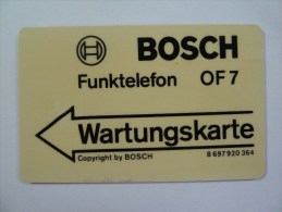 GERMANY - Service For Bosch - OF7 - Chip No. 10 - T-Series: Testkarten