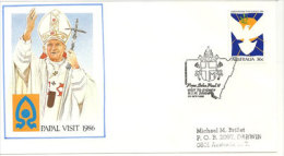 AUSTRALIE. Visite Jean-Paul II à SYDNEY (NSW)  26  Nov.1986 Obliteration Speciale Souvenir - Storia Postale