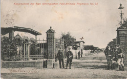 METZ Montigny Kaserne 1. Feld Artillerie Regiment Lothringen No 33 Pickelhaube 12.8.1909 Gelaufen - Metz Campagne