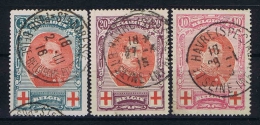 Belgium, OPB 132-134 Used - 1914-1915 Rotes Kreuz