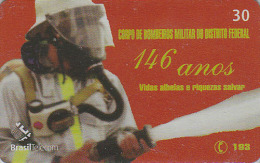 Télécarte Brésil - Journée Des POMPIERS - Day Of FIRE BRIGADE FIREMEN Brazil Phonecard - FEUERWEHR Telefonkarte - 46 - Feuerwehr