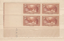 ANDORRE N° 67 60C BISTRE BRUN PONT DE ST ANTOINE COIN DATE DU 5.4.1940 NEUF SANS CHARNIERE - Ungebraucht