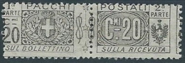 1914-22 REGNO PACCHI POSTALI 20 CENT MNH ** - ED278 - Pacchi Postali