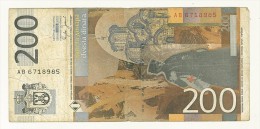 CARTAMONETA - PAPER MONEY  - SERBIA 2005 -200 DINARI -  QUALITY B - NON STIRATA - Serbien