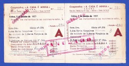 COOPERATIVA "A CASA É MINHA" - RUA DO TELHAL, 8 - 4º  ESQº,  LISBOA -- 1 DE JANEIRO DE 1957 - Portugal