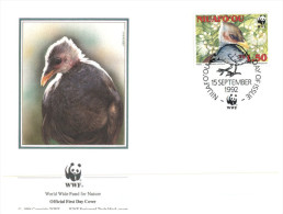 (PH 751) WWF Set Of 4 Covers - 1992- Niuafo'ou Birds - FDC