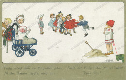 ILLUSTRATION - Pauli EBNER JEUX D´ENFANTS Au PARC , NURSE , Paté De SABLE , Landau - Ebner, Pauli