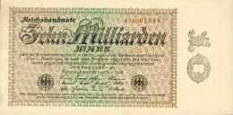 Deutschland, Germany - 10 Mrd. Mark, Reichsbanknote, Ro. 113 D ,  ( Serie AC ) UNC - XF, 1923 ! - 10 Miljard Mark