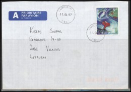 NORWAY Postal History Brief Envelope Air Mail NO 010 Skiing Winter Sports - Brieven En Documenten