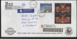 NORWAY Postal History Brief Envelope Air Mail NO 026 Folk Art Fauna Polar Bear - Brieven En Documenten