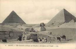 Pays Div- Egypte  -ref B798- Pyramides Et Sphinx   - Carte Bon Etat   - - Piramiden