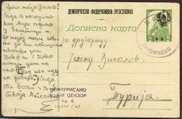 YUGOSLAVIA - JUGOSLAVIA - POSTA CARD With PARTIZAN Postmark PAŠIĆEVO (ZMAJEVO) - Novi Sad  - Mi. P99 - 1945 - RARE - Lettres & Documents