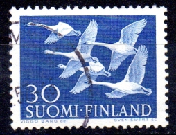 FINLAND 1956 Northern Countries' Day - Flying Geese - 30m. - Blue  FU - Usati