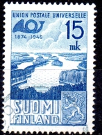 FINLAND 1949 75th Anniv Of U.P.U. - 15m Forest & River  FU - Usati