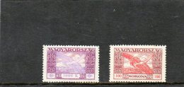 HONGRIE    2 Timbres Poste Aérienne        1924      Y&T: 6 Et 10      (neufs Avec Charnière) - Ungebraucht