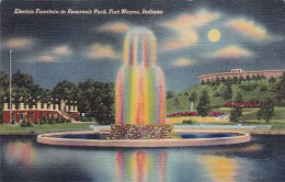 Electric Fountain In Reservoir Park Fort Wayne Indiana 1944 - Fort Wayne