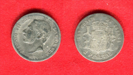 ESPAGNE - ESPAÑA - SPAIN - ALFONSO XII - 2 PESETAS - 1879 EMM - Autres & Non Classés