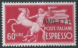 1950 TRIESTE A ESPRESSO 60 LIRE MH * - ED291-3 - Express Mail