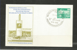 TOP!! DDR * GUBEN  * GEBURTSTAG PIECK * 1976 * SONDERSTEMPEL AUF GANZSACHE  **!! - Franking Machines (EMA)