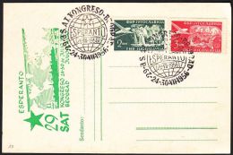 Yugoslavia 1956, Illustrated Card "Esperanto Congress Beograd 1956", W./special Postmark, Ref.bbzg - Lettres & Documents