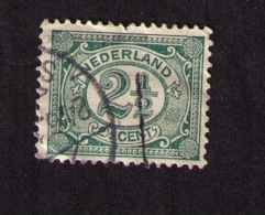 Timbre Oblitéré Pays-Bas, Chiffres-type « Vürtheim », 2 1/2 C., 1899 - Usados