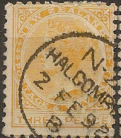 NZ 1882 3d QV P12x11.5 SG 198 U #BE214 - Gebraucht