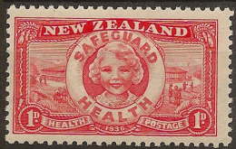 NZ 1936 1d+1d Health Lifebuoy SG 598 HM #BE251 - Neufs