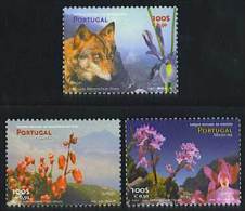 Portugal Acores Azores Madeira Madère Europa CEPT 1999 Loup Fleurs Orchidée Wolf  Flowers Orchid - 1999