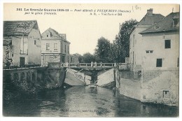 Cpa: 80 PICQUIGNY (ar. Amiens) Le Pont Détruit Par Le Génie (animé) N° 341 - Picquigny