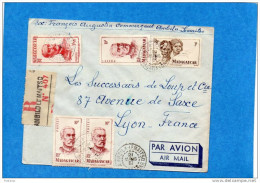 MARCOPHILIE-lettre  REC-MADAGASCAR-Cad AMBIA LEMAITSO- 1951-+5stamps Dest Françe - Lettres & Documents