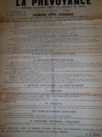 La Prévoyance/Cie D'Assurance Contre Les Accidents Du Travail/Affiche / 1ers Soins D'Urgence /1903    BA19 - Banque & Assurance