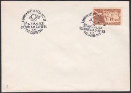 Yugoslavia 1955, Cover W./ Special Postmark "10 Years Of Liberation Zagreb", Ref.bbzg - Briefe U. Dokumente