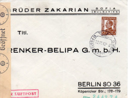 BULGARIE LETTRE CENSUREE POUR L'ALLEMAGNE 1942 - Lettres & Documents