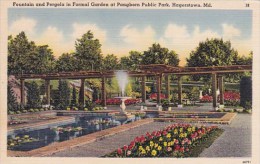 Fountain And Pergola In Formal Garden At Pangborn Public Park Hagerstown Maryland - Hagerstown