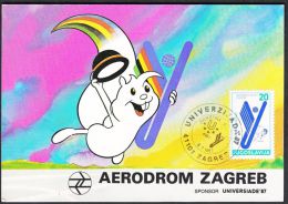 Yugoslavia 1987, Maximum Card "Universiade In Zagreb 1987", Ref.bbzg - Maximum Cards